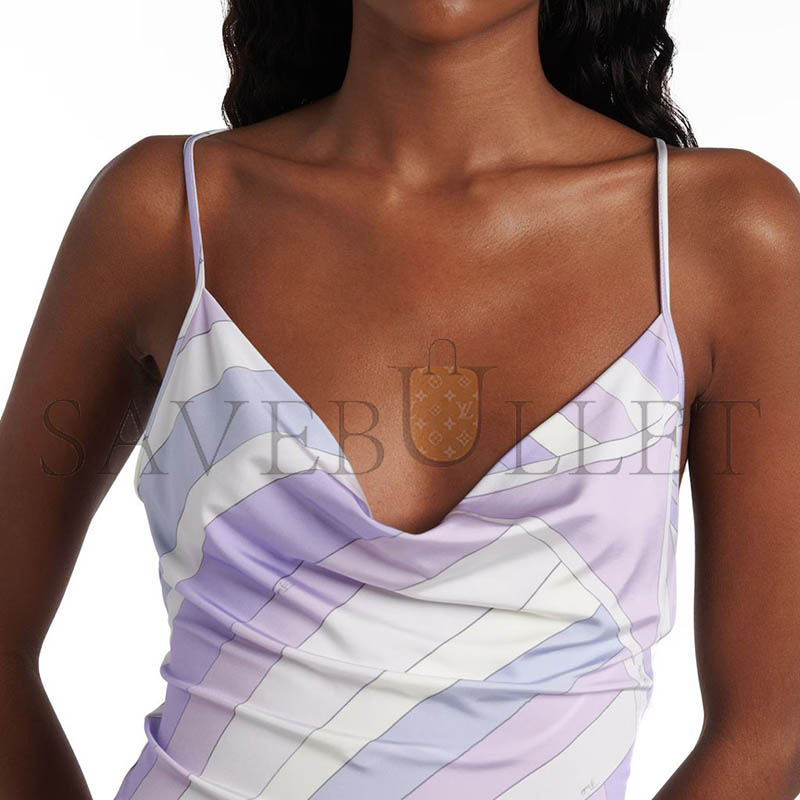 PUCCI IRIDE SATIN JERSEY MINIDRESS